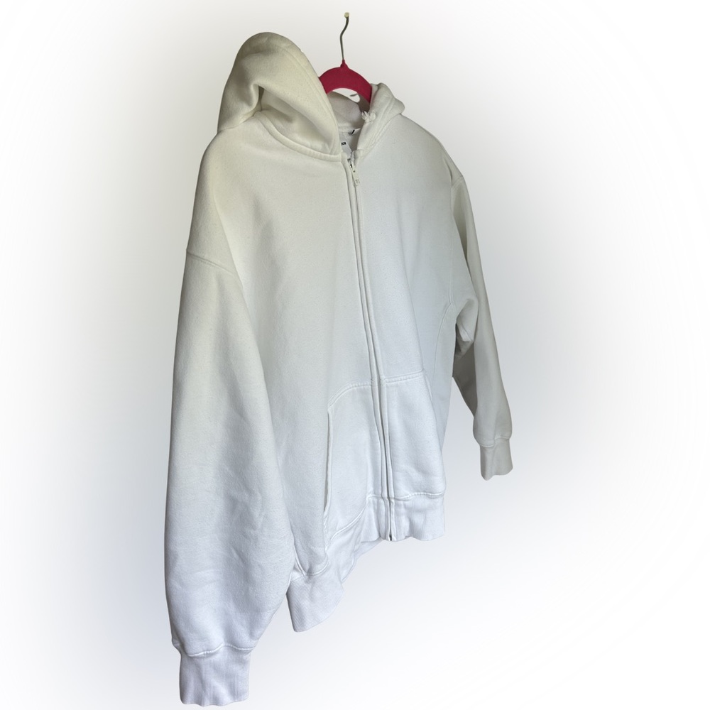TNA Sweatfleece Cozy Fleece White Boyfriend Fit Hoodie